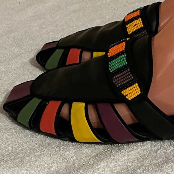 Farm Rio Colorful Sandals Sz 9 - Picture 7 of 14